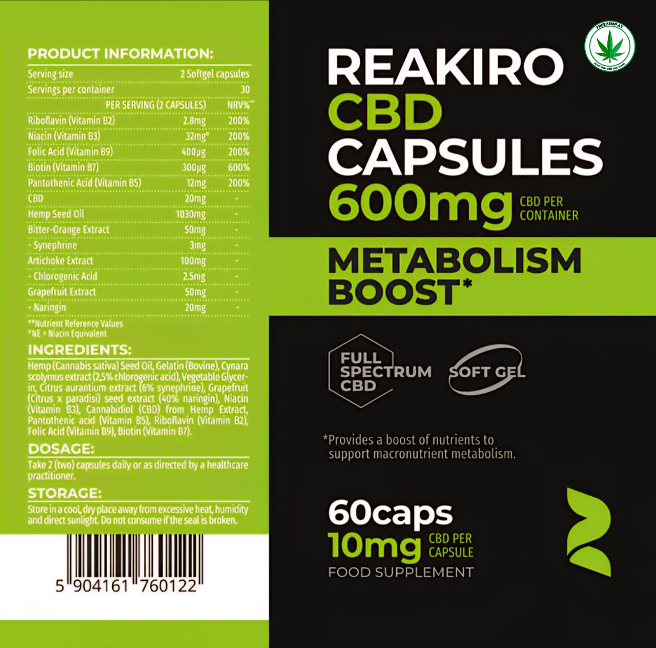 CBD Kapseln zur Anregung des Stoffwechsels 600mg/60St. CBD Kapseln zur Anregung des Stoffwechsels 600mg/60St.
