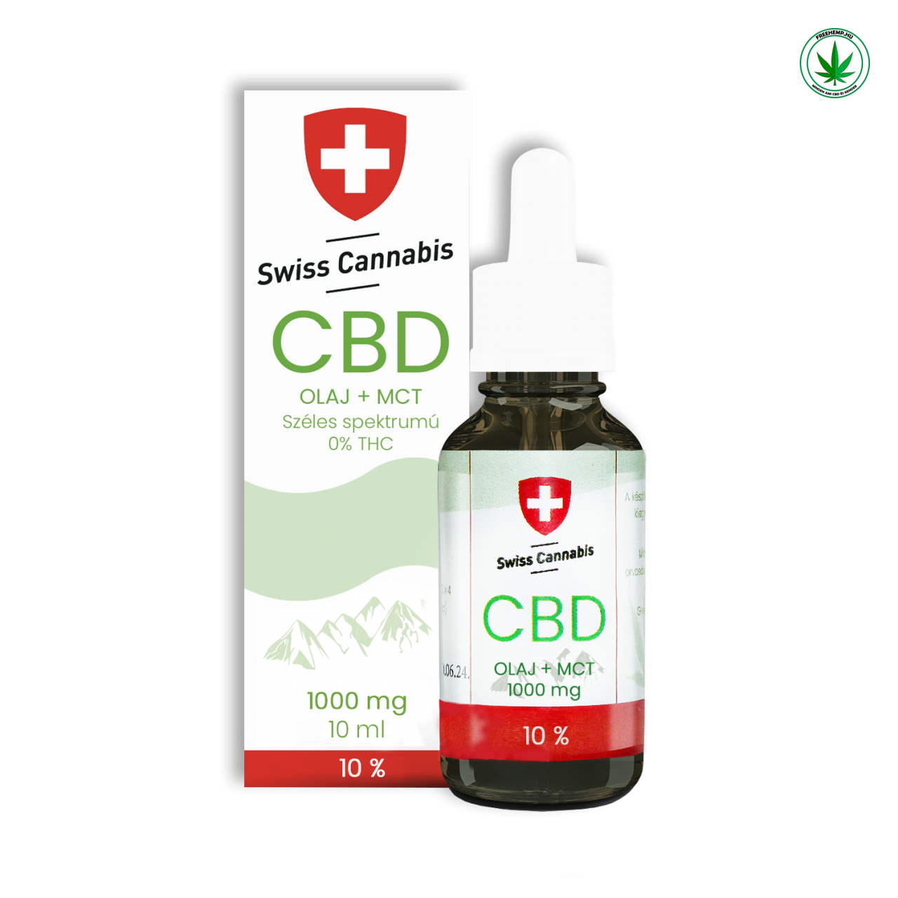Swiss Cannabis THC-frei CBD Öl 10% 1000mg+MCT Öl