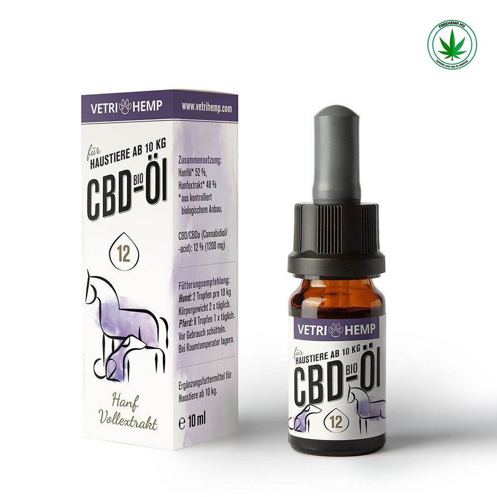 VetriHemp Bio 12% CBD Öl für größere Haustiere 1200mg