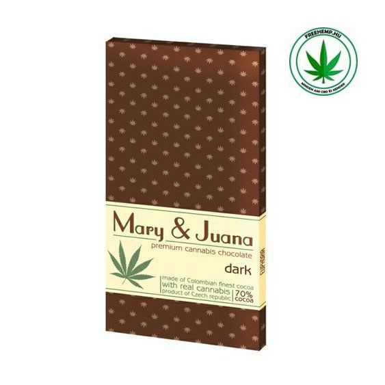 Euphoria Mary & Juana dunkle Schokolade mit Cannabissamen (70% Kakao)