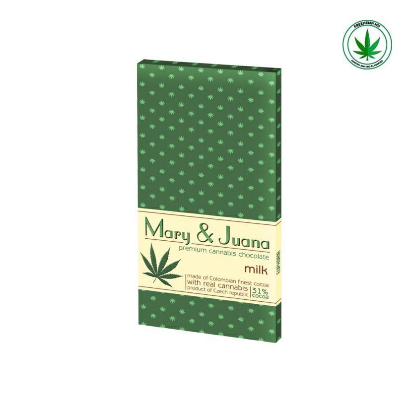 Euphoria Mary & Juana Milchschokolade mit Cannabissamen (32% Kakao)