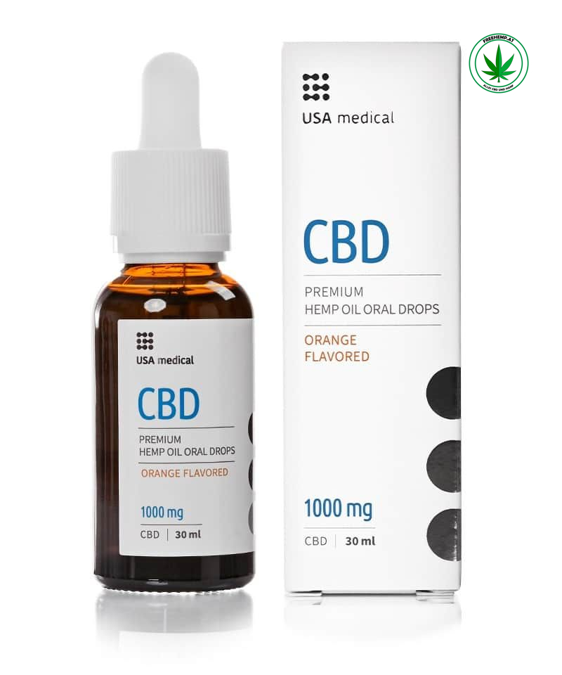 USA Medical 1000mg Premium CBD Öl