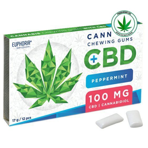 Euphoria Kaugummi 100mg mit CBD- Pfefferminze