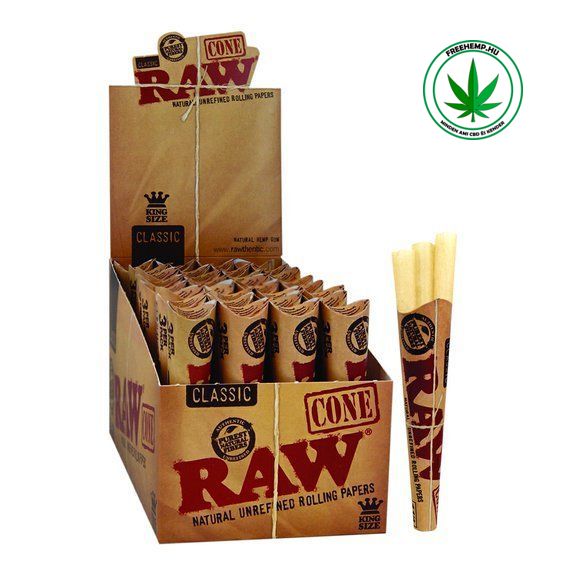 RAW vorverpackt klassisch ungebleicht Kingsize Cones 3 Stück