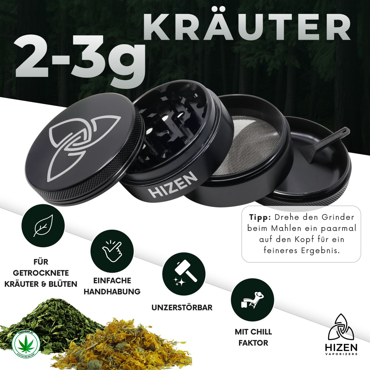 Aluminium Grinder 49mm