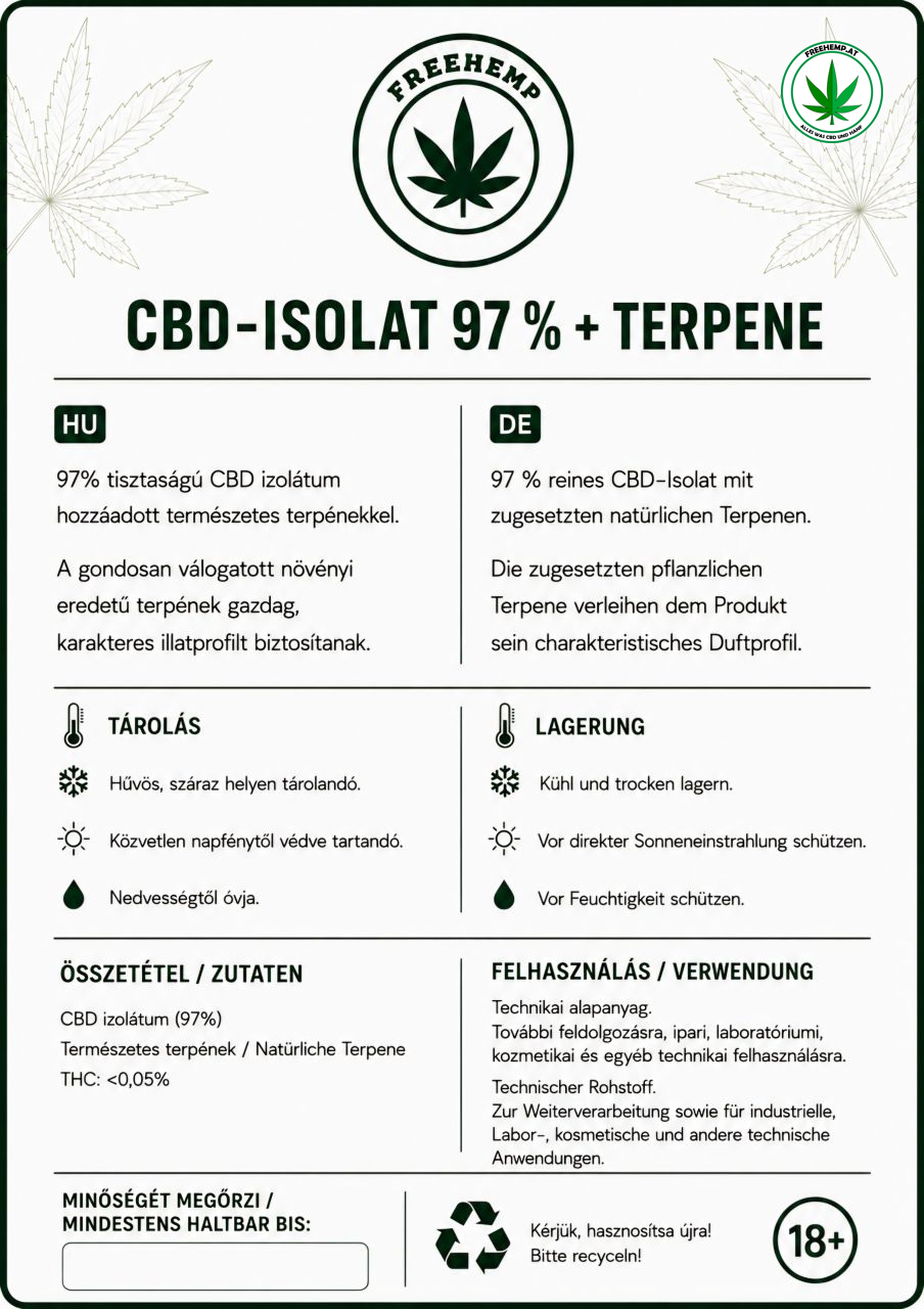 CBD-Isolat 97% + Terpene – Power CBD-Isolat 97% + Terpene – Power