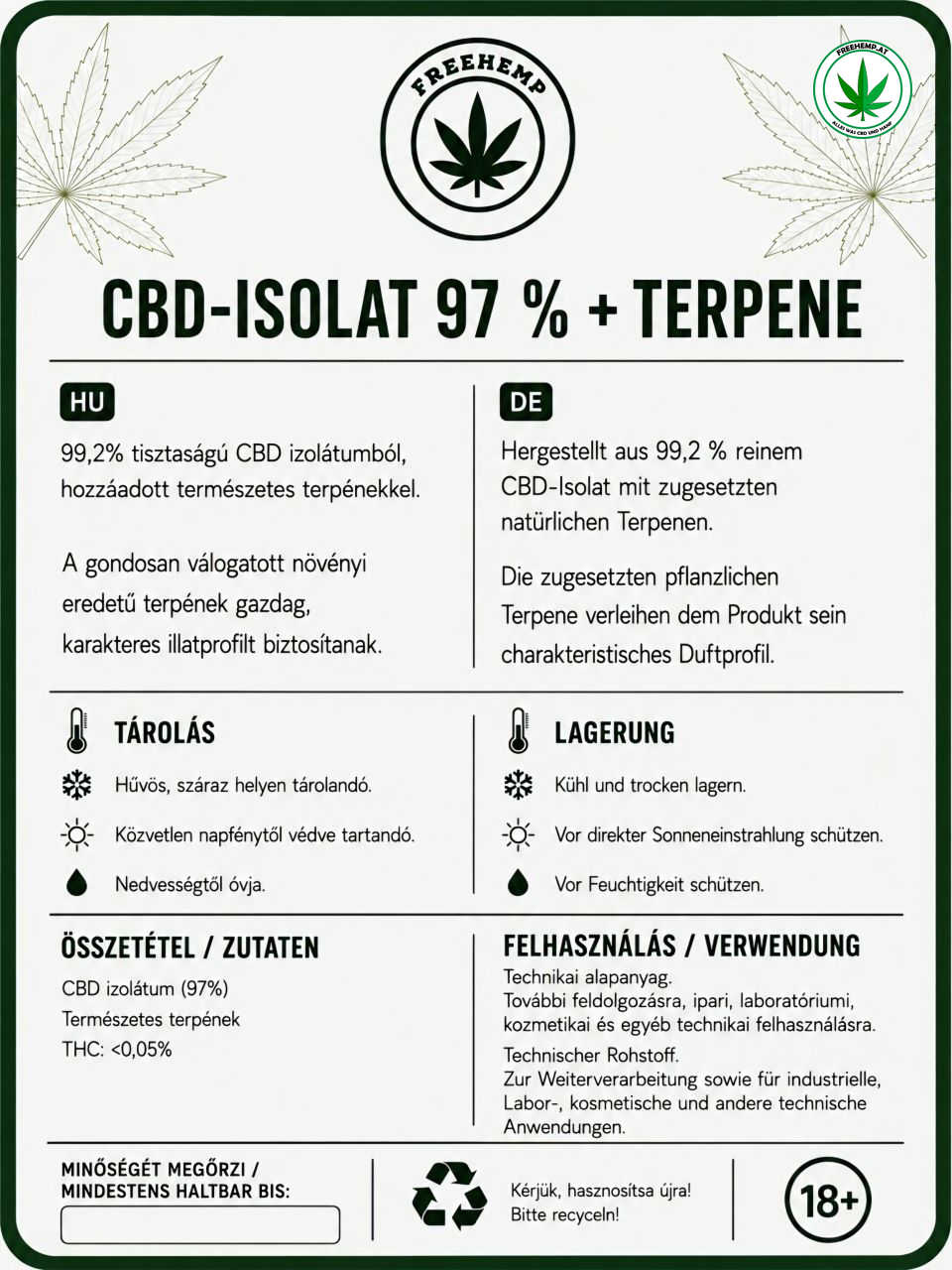 CBD-Isolat 97% + Terpene – Power