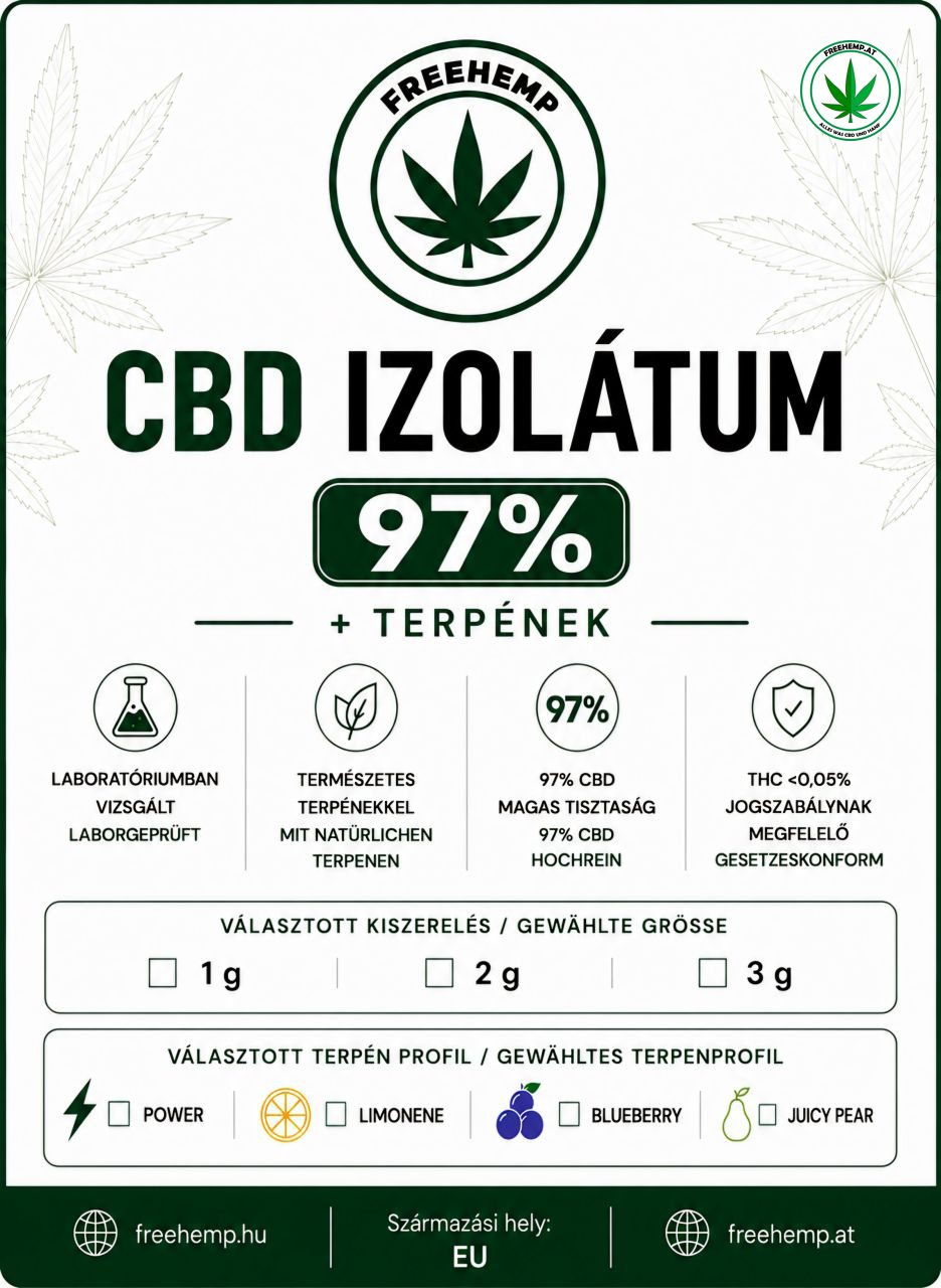 CBD-Isolat 97% + Terpene – Power CBD-Isolat 97% + Terpene – Power