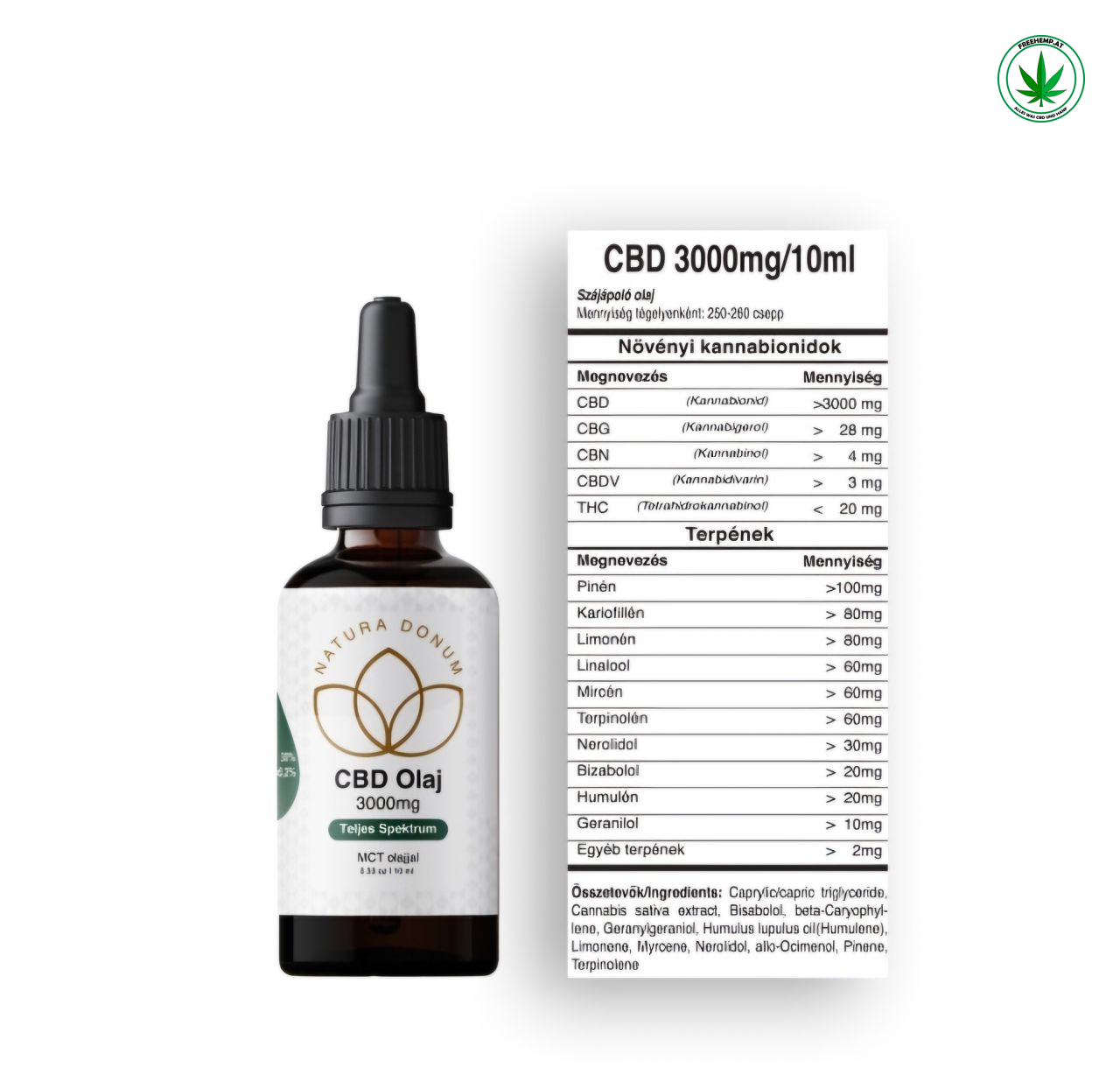 CBD Öl 30% – 3000 mg – Vollspektrum | Natura Donum