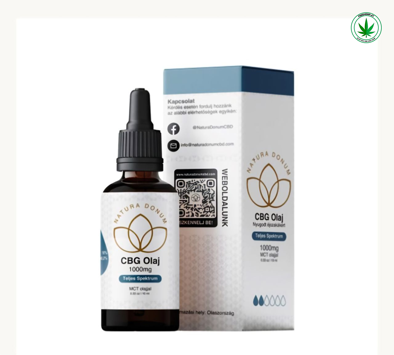 CBG Öl 10% – 1000 mg – Vollspektrum | Natura Donum