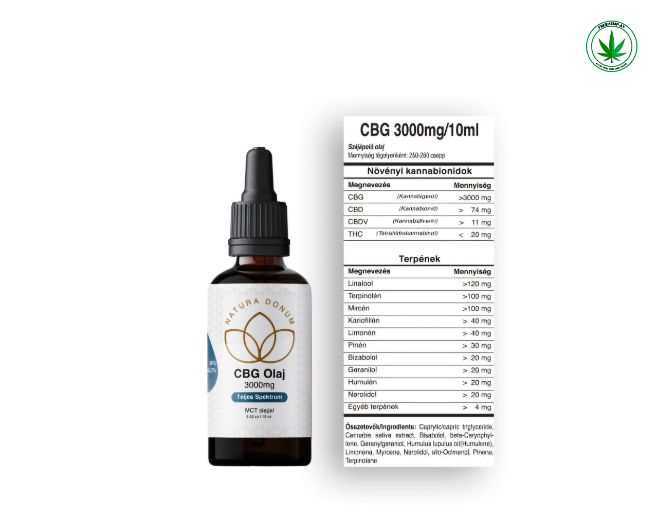 CBG Öl 30% – 3000 mg – Vollspektrum | Natura Donum CBG Öl 30% – 3000 mg – Vollspektrum | Natura Donum