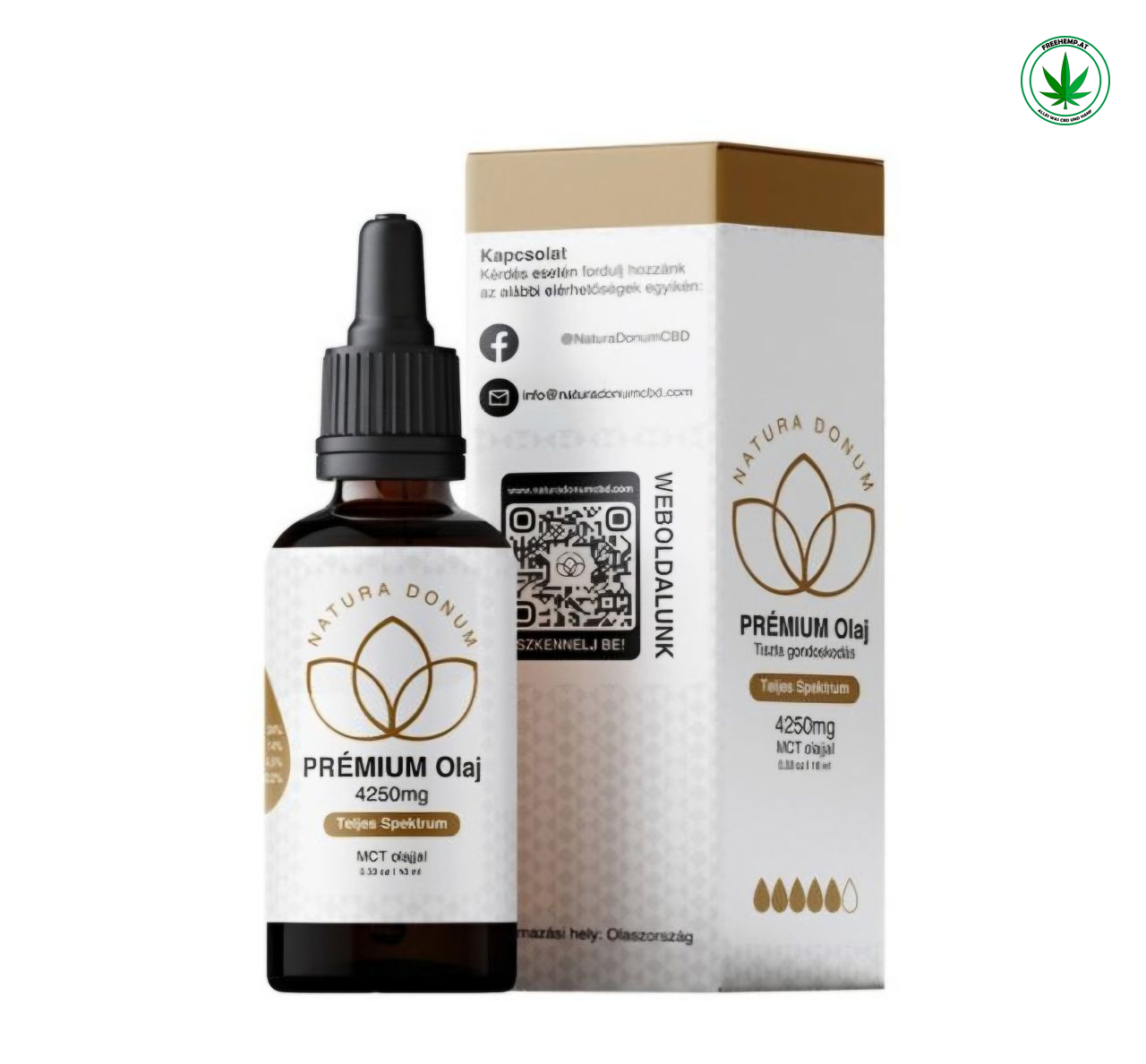 Premium CBD Öl 42,5% – 4250 mg – Vollspektrum | Natura Donum Premium CBD Öl 42,5% – 4250 mg – Vollspektrum | Natura Donum