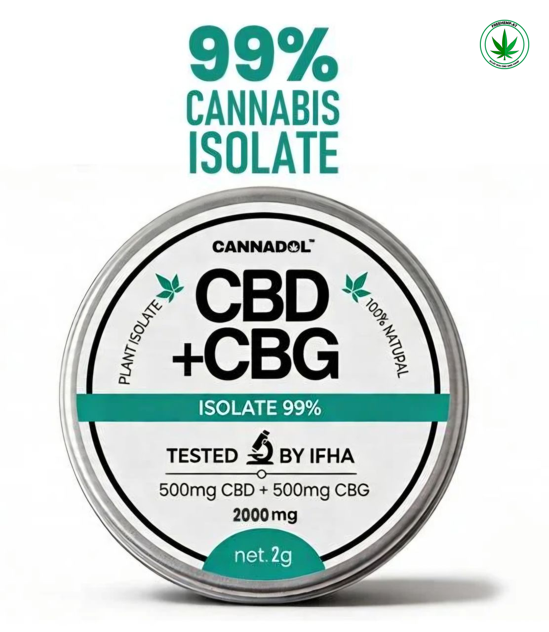 Cannadol CBD + CBG Isolat 2 g